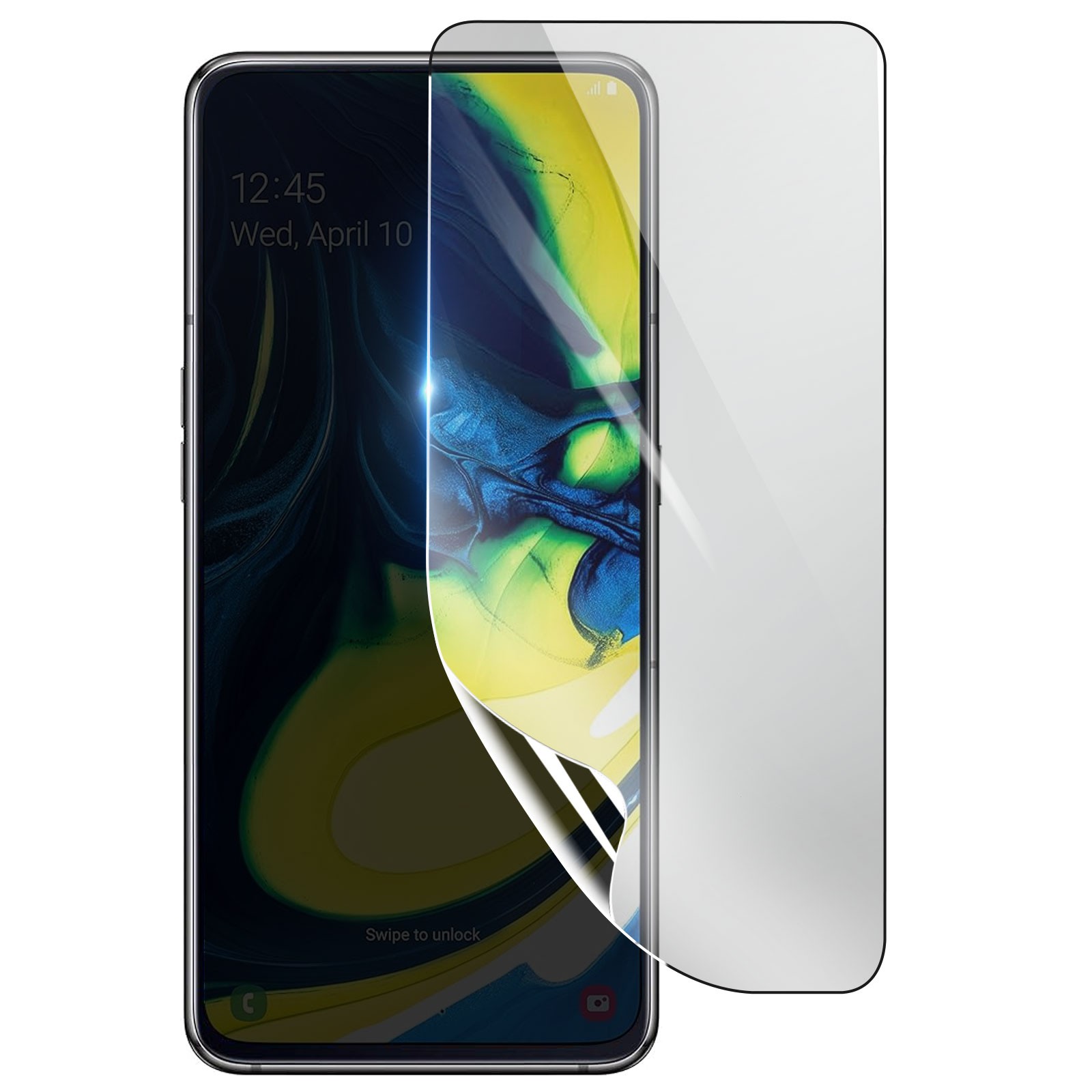 Film de protection hydrogel Galaxy A80 transparent et anti-choc par 3mk