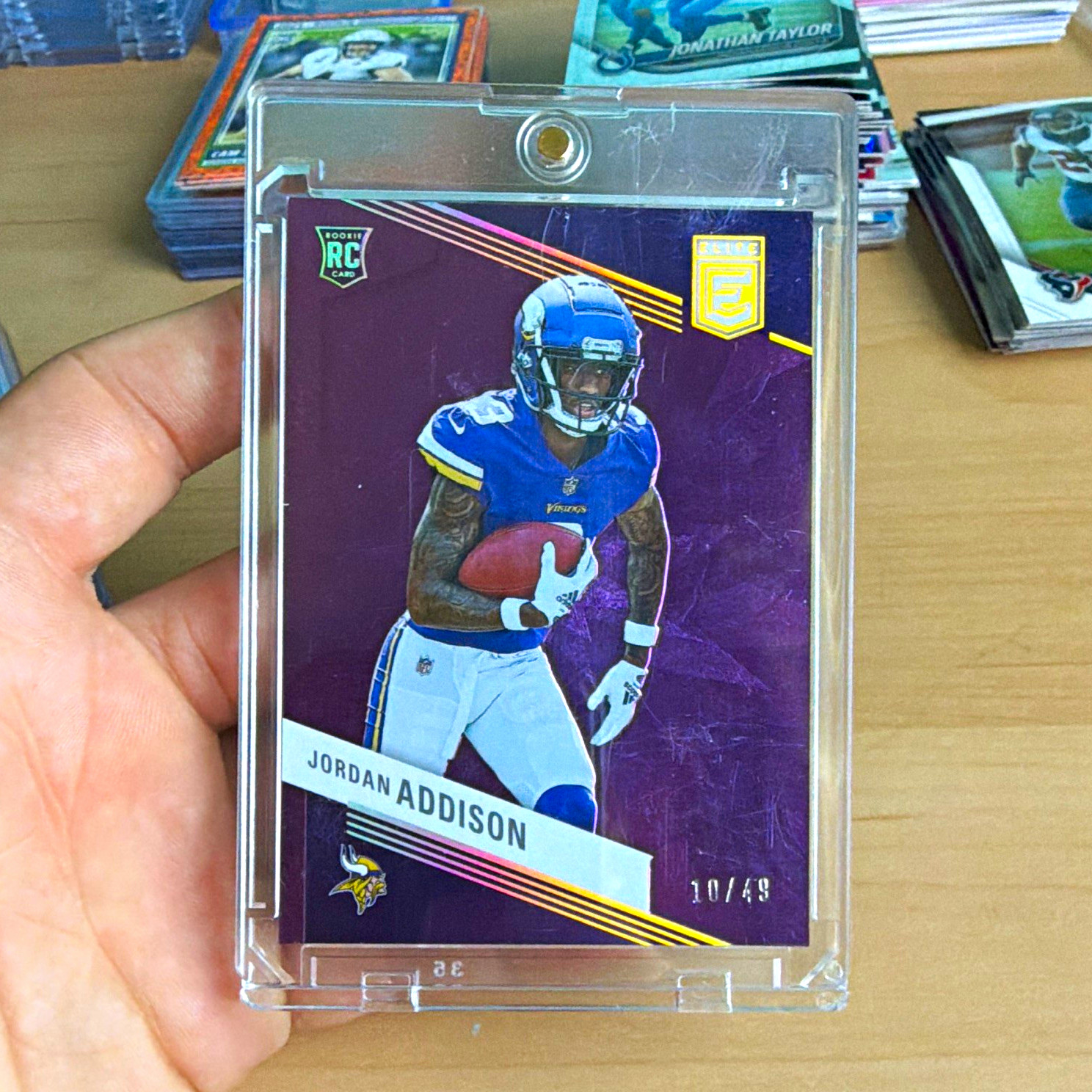 Panini 2023 Donruss Elite Rookies Jordan Addison Vikings #157 RC Purple /49