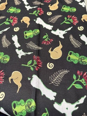 Novelty Cotton Fabric with Animal & Floral Print 20''x22'' Sewing