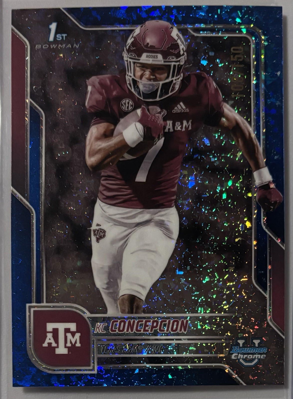 KC Concepcion 2025 1st Bowman Chrome U Blue Mini Diamonds Refractor /150 RC #91
