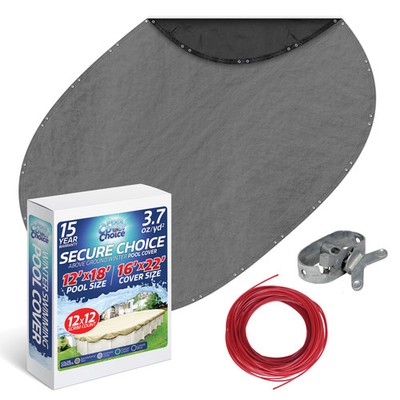 PoolCoverChoice Winter Swimming Pool Cover for 12 ft x 18 ft Oval Pool