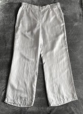 Escada Sport Linen Cupro Wide Leg High Rise Lavender Oil Pants Fits 33x28.5"