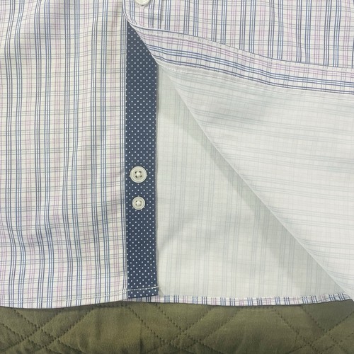 Society Of Threads Performance Dress Shirt Men's XL 17-17.5 34/35 Stretch Plaid - Picture 3 of 11