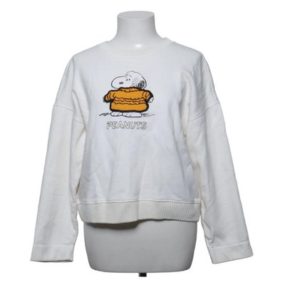 Zara x Peanuts, Sweatshirt, Größe: S, Weiß, Print, Damen #FPW