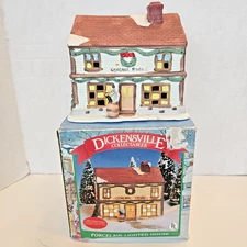 Vintage Dickensville Collectables Porcelain House Village General Store 6 inch