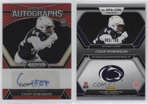 2024 Panini Prizm Draft Picks Red /199 Chop Robinson #DPA-CRN Rookie Auto RC