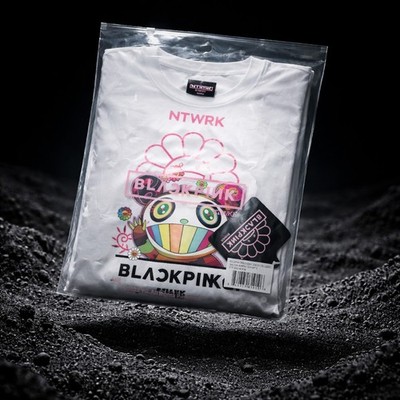 Takashi Murakami + BLACKPINK TMKK Long Sleeve Shirt Panda Flowers White Size S