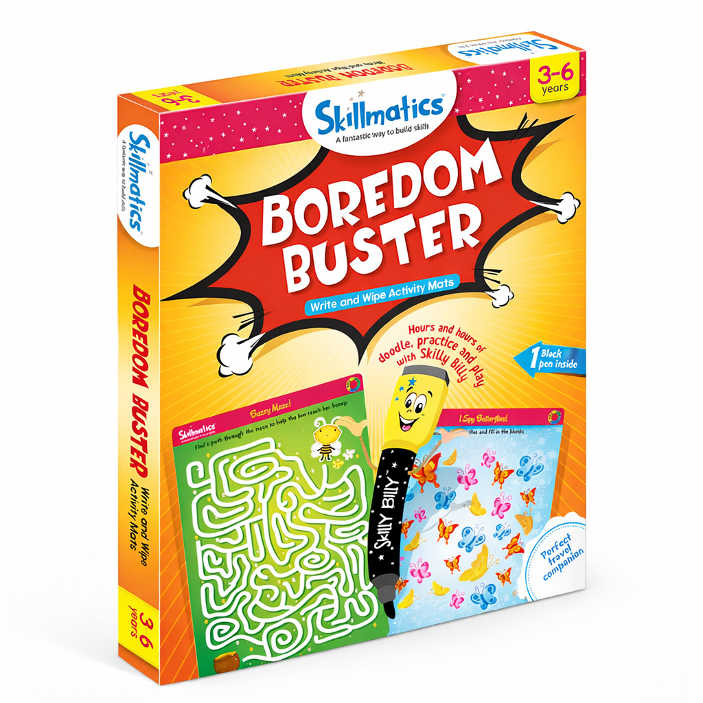 Skillmatics Boredom Buster Reusable Activity Mats Ages 3-6 Educational Write & W