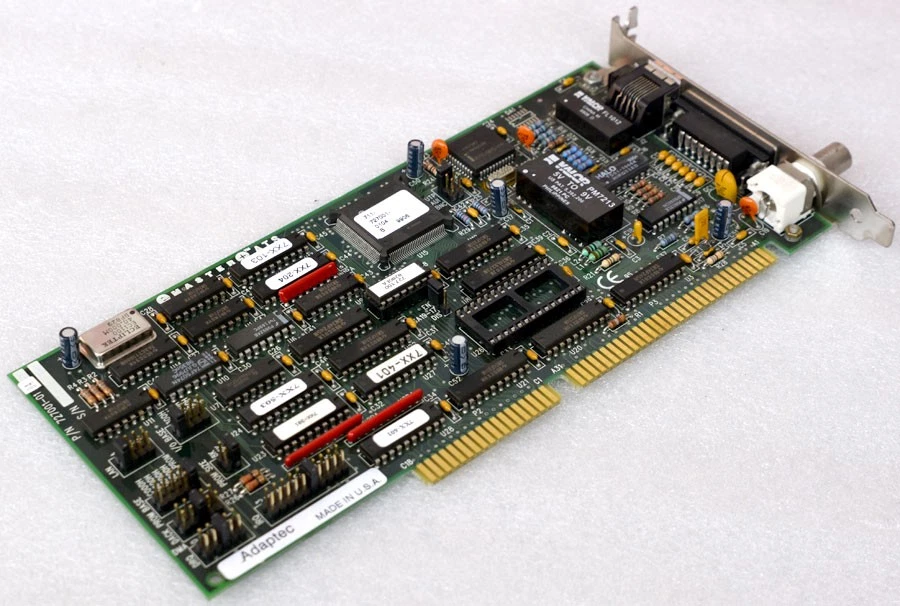 Vintage Adaptec 727001-0104 BNC Network Card ISA Slot RJ-45 Card M1367 - Image 3 of 4