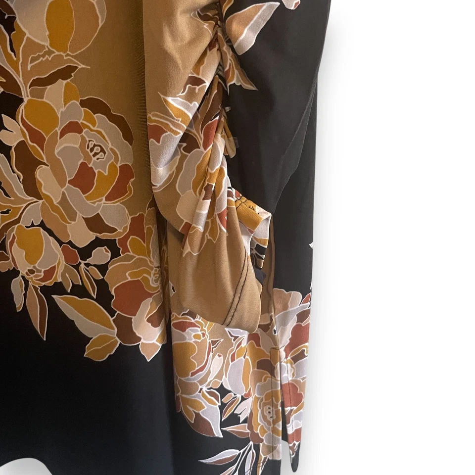 Top túnica floral Graver Susan Graver manga larga para mujer más 1X tejido líquido Foto 3 de 4