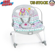 Infant Toddler Rocker Vibrating Seat Toy Bar Adjustable Recline 5-Point Harness