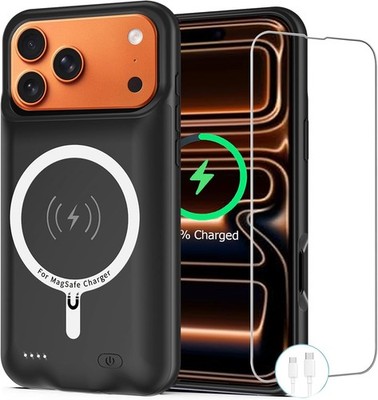 Battery Case for iPhone 17 Pro Max 12000mAh Slim Rechargeable Smart Extended