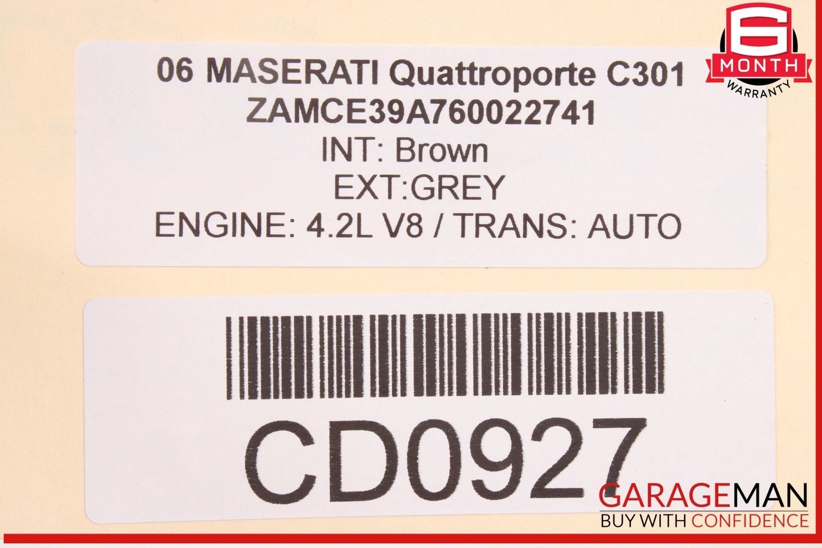 03-08 Maserati Quattroporte M139 Front Left Lower Bottom Seat Cushion OEM