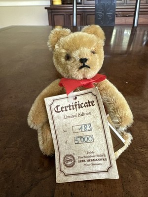 Hermann 5  Limited Edition 183/5000 Teddy Bear Mohair Neck/Tail Connected