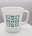 Vintage Fire King Blue Heaven Pattern Mug, Anchor Hocking Atomic Era 1950s