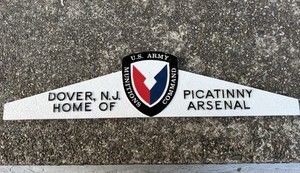 Vtg 60s 70s Picatinny Arsenal Metal Sign Munitions Command 