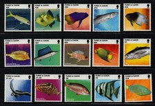 TURKS and CAICOS ISLANDS, COMPLETE MNH SET - FISH and MARINE LIFE, YEAR 2022