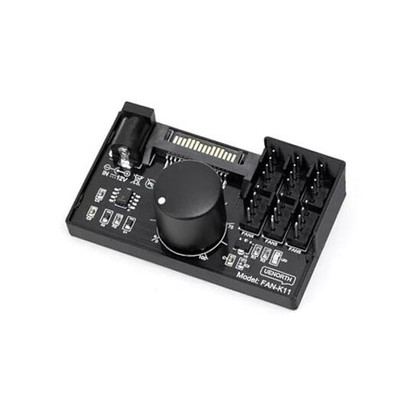 12V 4 Pin PWM Fan Controller 6 Fans Supported, 4-Pin PC Fan Speed Controller 