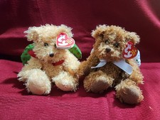    TY Joyous  Joyful Beanie Babies Christmas Bears w/ Tags Pair