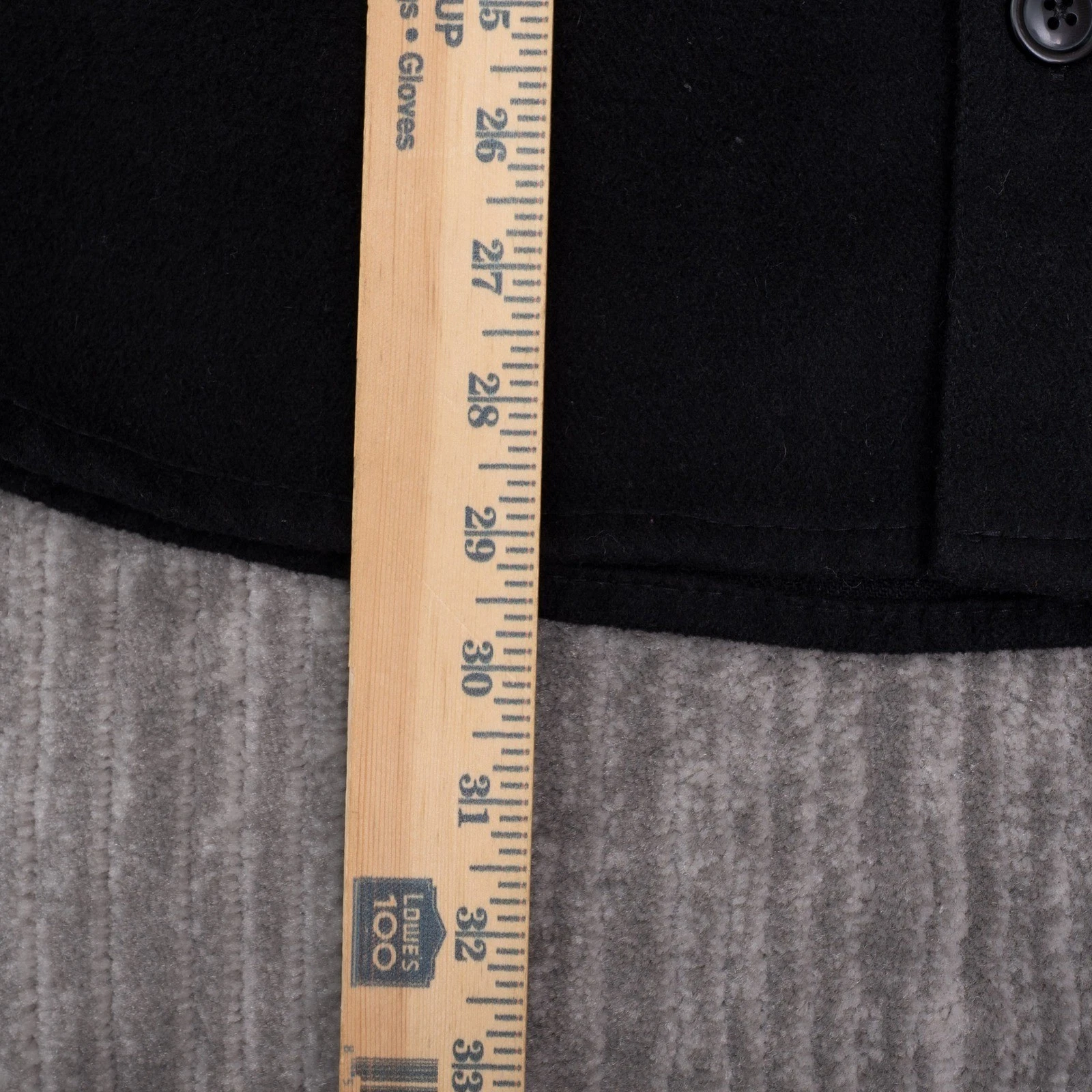 Distortion Shirt Jacket Mens Large Black Good Wool Blend Shacket 1FL5056M - product detail image 3