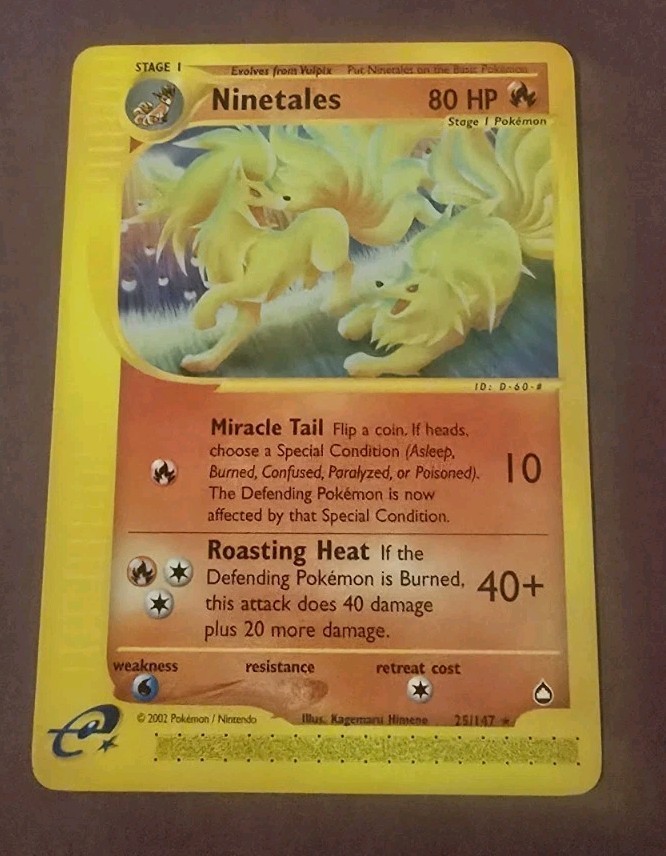 Ninetales Aquapolis 25/147 Regular Rare NM