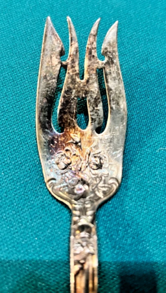 ALVIN BRIDES BOUQUET CUBIERTOS PLATEADOS--LOTE DE SEIS TENEDORES DE PASTELERÍA DE 6" Foto 4 de 4