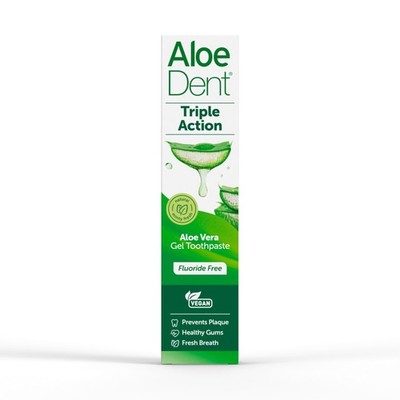 Aloe dent Aloe Vera Fluoride Free Original Triple Action Toothpaste - 100ml  X 12 5029354010355| eBay