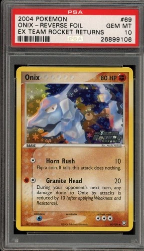 Pokemon Onix EX Team Rocket Returns Reverse Holo #69 PSA 10 Gem Mint