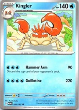 Kingler #99 Prices | Pokemon Japanese Scarlet & Violet 151