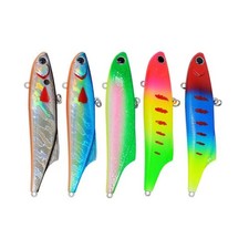 5Pcs 9cm/27g Sinking VIB Ice Fishing Lures Crankbaits Hooks Bass Pike Hard Bait
