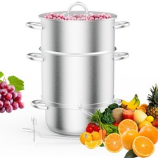 11 QT Stainless Steel Juice Steamer for Making Fresh Grape and Berry Jelly