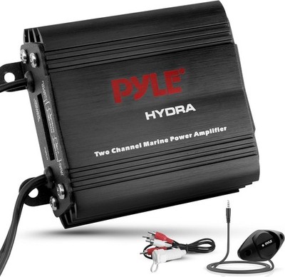 Pyle 2-Channel Marine Amplifier Receiver - Waterproof, 400 Watt Power