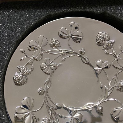 Christofle Silver Plated Trefle Clover Bowl with Four Leaf Design