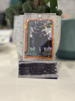 2025 Topps Chrome Sapphire Football Nick Emmanwori Rookie Orange /25 Seahawks S