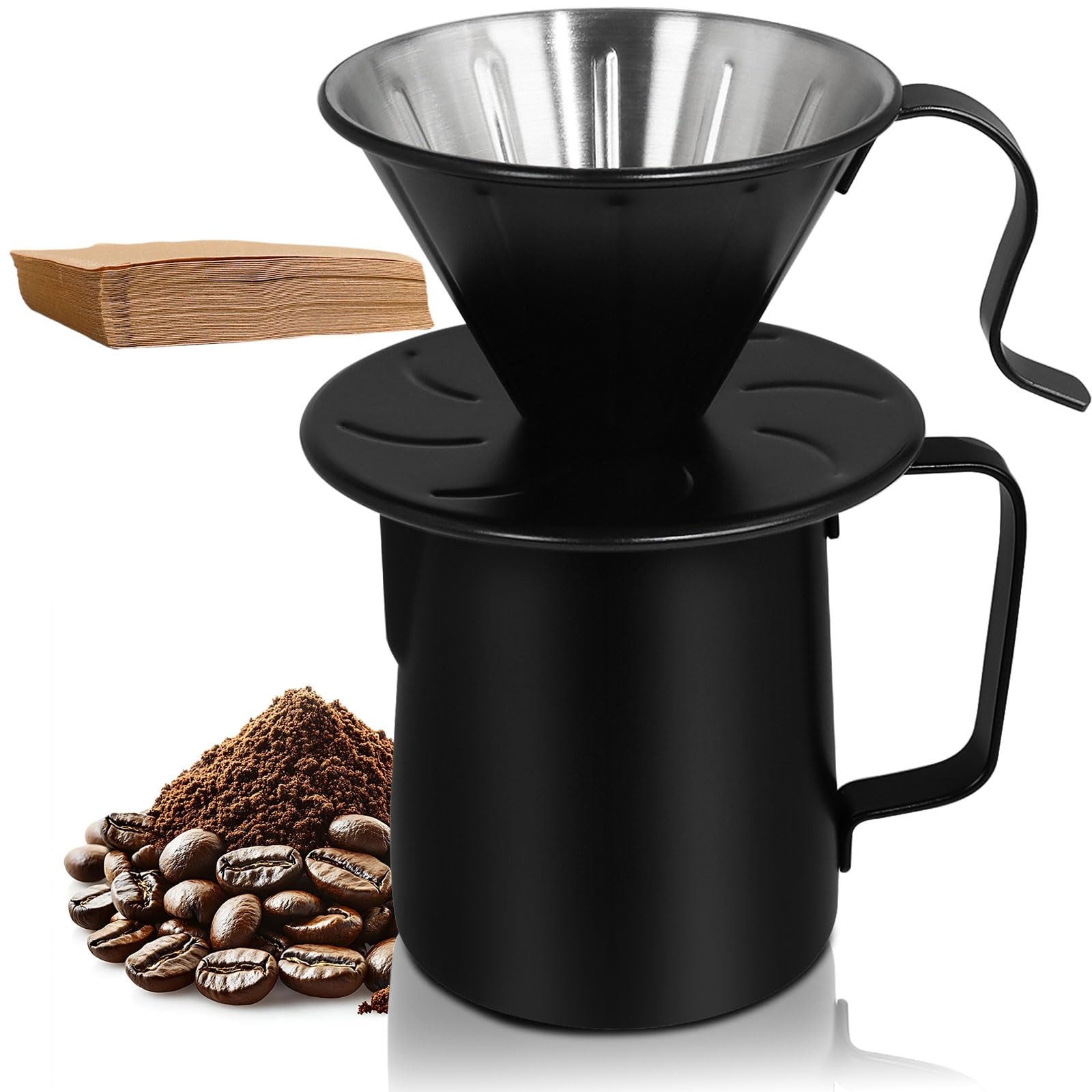 350ml Milk 350ml/12oz, Black-latte Art Cup