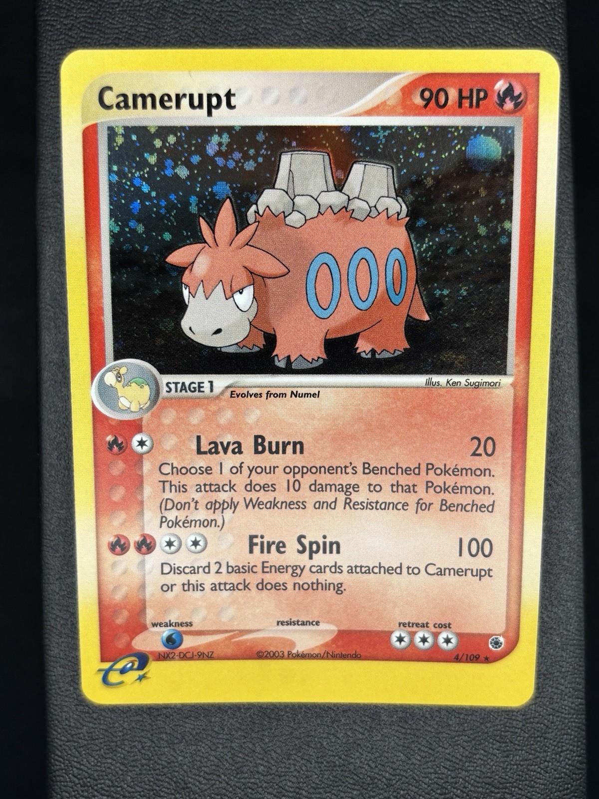 Camerupt 4/109 EX Ruby and Sapphire Holo Rare Pokemon TCG Mint