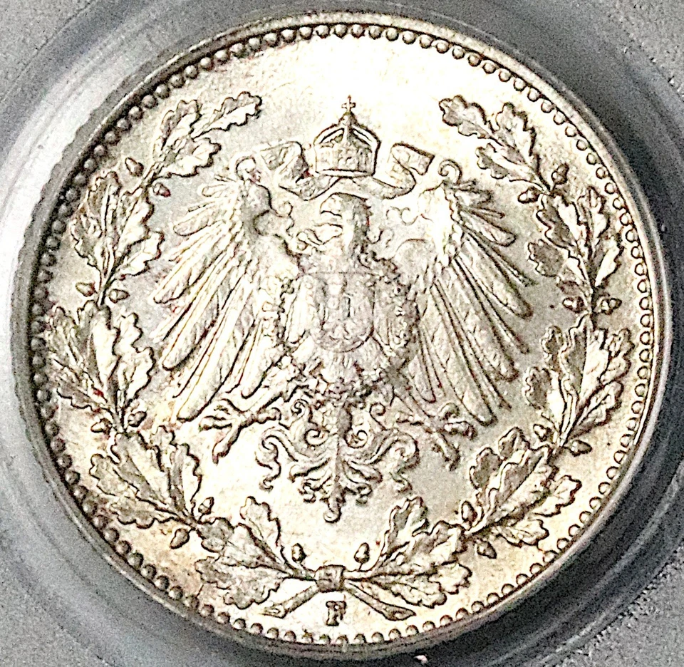 1913-F PCGS MS 65 Germany Silver 1/2 Mark Gem BU Stuttgart Mint Coin (25112401C) - Image 4 of 4