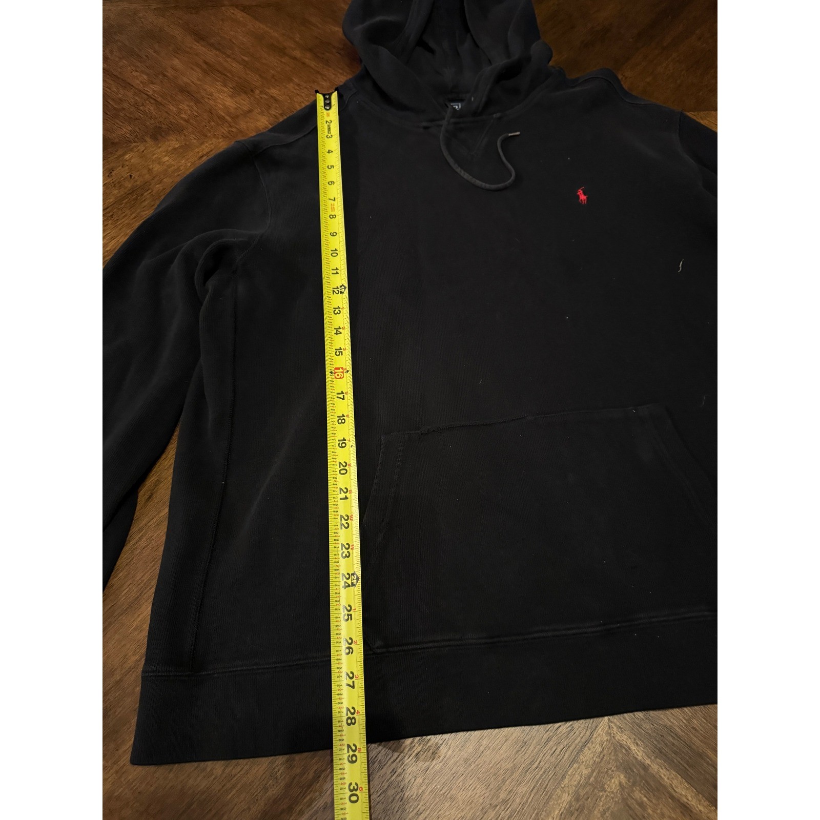 Polo Ralph Lauren Mens XXL Black Hoodie Red Pony Logo Pullover Sweatshirt |K1 thumbnail 4