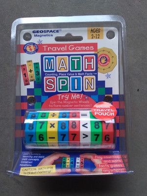 NEW Geospace Math Spin Travel Games Ages 2-12 Educational Counting Vintage