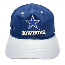 Vintage Dallas Cowboys Hat Cap Snapback Blue Twill Spell Out Y2K Blockhead 