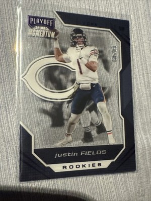 2021 Panini Chronicles #PMR-8 Justin Fields Playoff Momentum Rookie 14/49 Purple