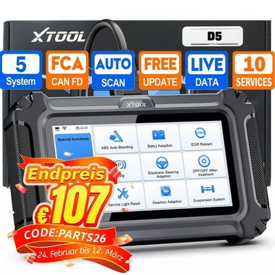 XTOOL D5 Profi KFZ Diagnosegerät Auto Fehler Auslesen OBD2 Scanner 5System TPMS