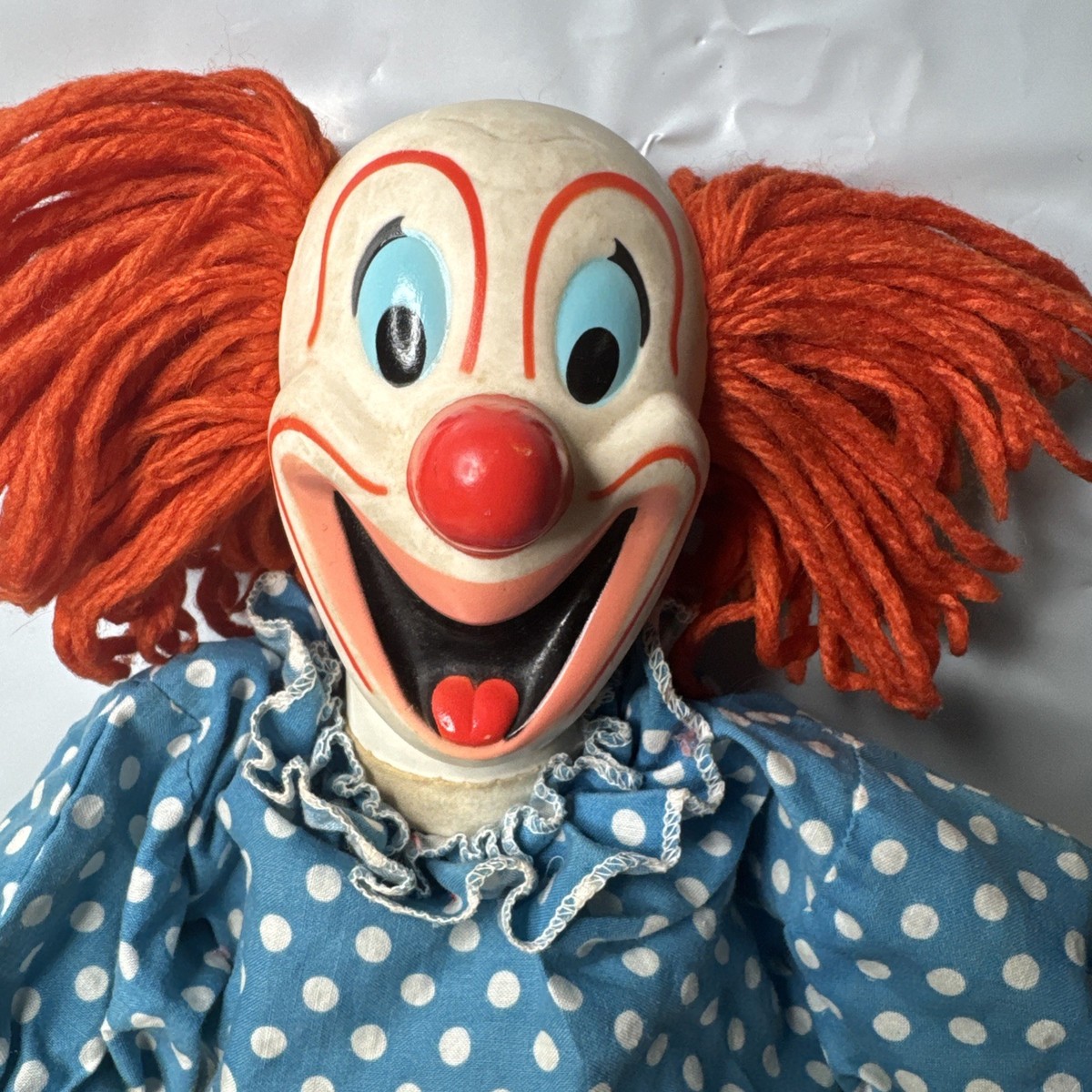 1962 Bozo The Clown Doll Halloween Prop No Sounds Mattel 19” Tall
