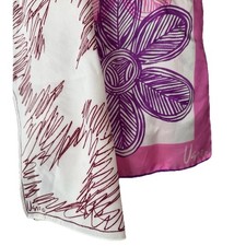 Vintage Vera Neumann Lot Of 2 Silk Scarves. Hand Rolled And Stitched. 11 x 53.