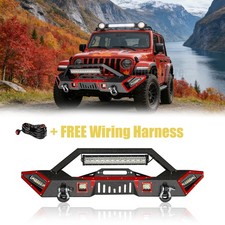 Steel Front Bumper Wwinch Plate For 2007-2025 Jeep Wrangler Jkjlgladiator Jt