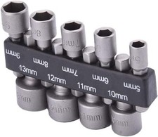 Fir 9pcs Nut Hex Socket Driver Set 5mm - 13mm Drill Screwdriver Magnetic Fir 9pcs Nut Hex Socket Driver Set 5mm - 13mm Drill Screwdriver Magnetic