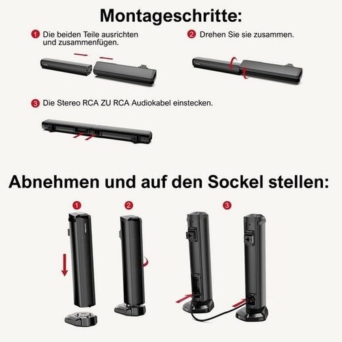 Soundbar für TV Wireless Ultimea Apollo S40 Soundbar HDMI USB Bluetooth AUX 100W - Afbeelding 5 van 10