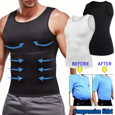 Waist Trainer for Men Double-layer Abdomen Shaping Tank Body Shaper Tops Vest