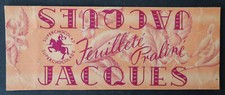 Etiquette CHOCOLAT superchocolade JACQUES FEUILLETE PRALINE  chocolate label 3