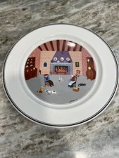 Villeroy And Boch Laplau Dinner Plate #5 Fireside Husband And Wife Design Naif